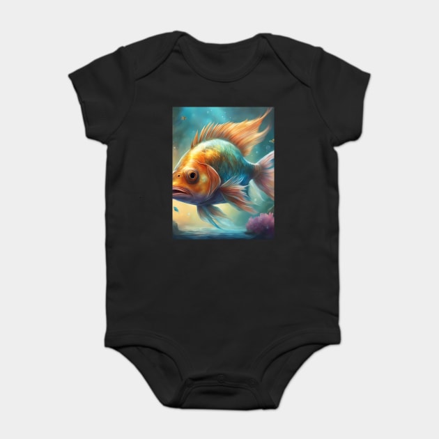 Fierce Aquatic Rebellion Baby Bodysuit by animegirlnft